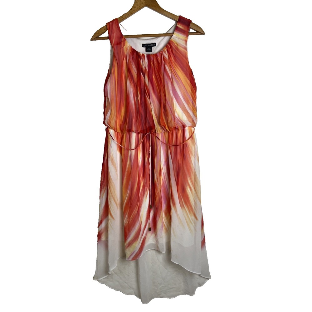 Covington Dress Size 8 High Low Flowy Sleeveless Wedding Guest Sundress Resort